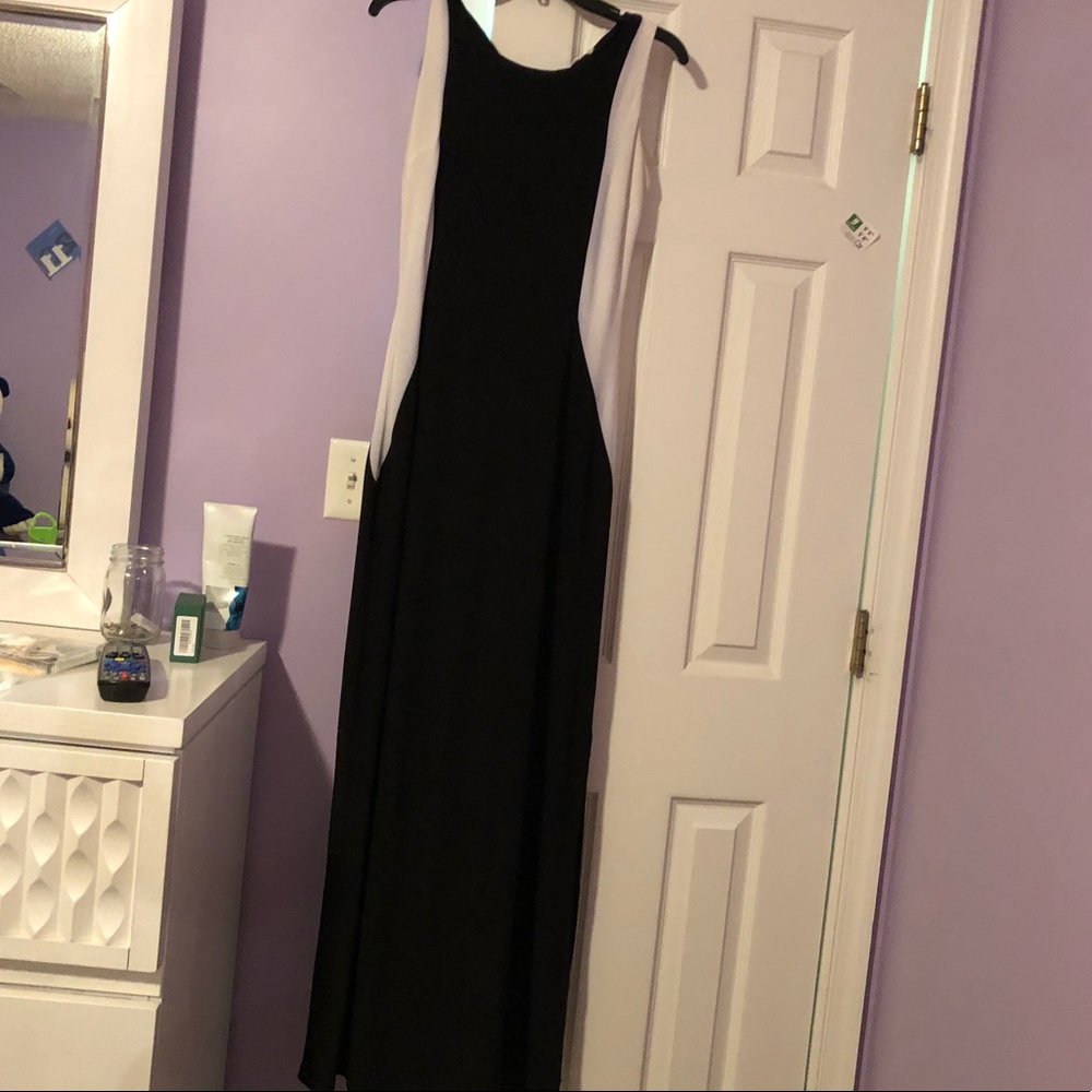 Color block maxi dress